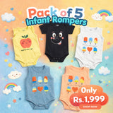 Pack Of 5 Summer Rompers ( Randomly Selected By Expo City )
