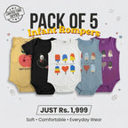 Pack Of 5 Summer Rompers ( Randomly Selected By Expo City )