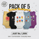Pack Of 5 Summer Rompers ( Randomly Selected By Expo City )