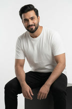 White Plain T-shirt For Men