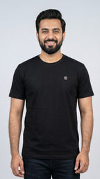 Black Plain T-shirt For Men