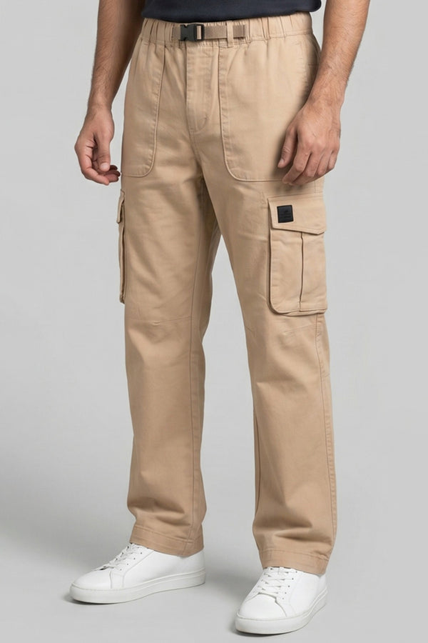 Camel Brown Cargo Pants For Mens