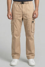 Camel Brown Cargo Pants For Mens