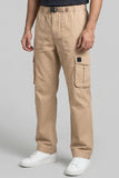 Camel Brown Cargo Pants For Mens