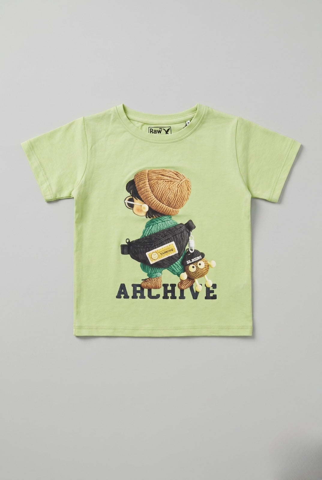 Pista Green Archive Boy Print Half Sleeves T-Shirt For Boys Main image