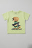 Pista Green Archive Boy Print Half Sleeves T-Shirt For Boys