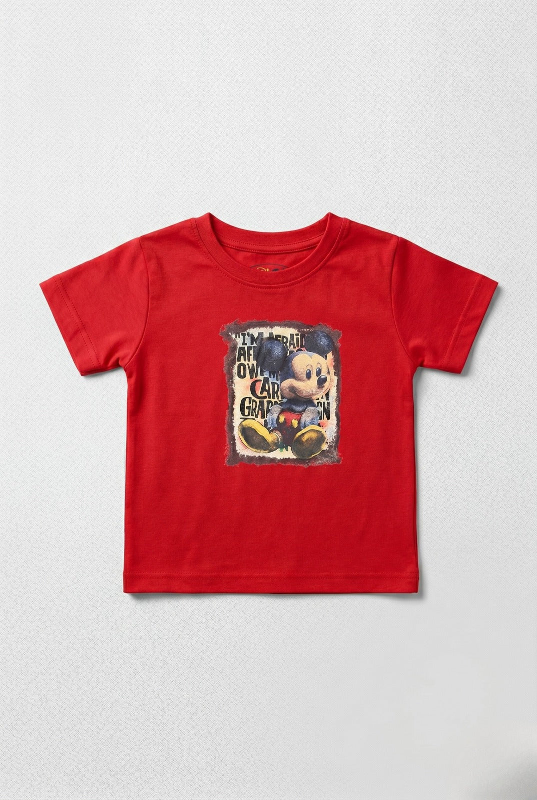 Red Mickey Mouse Print T-shirt Top For Girls Main image