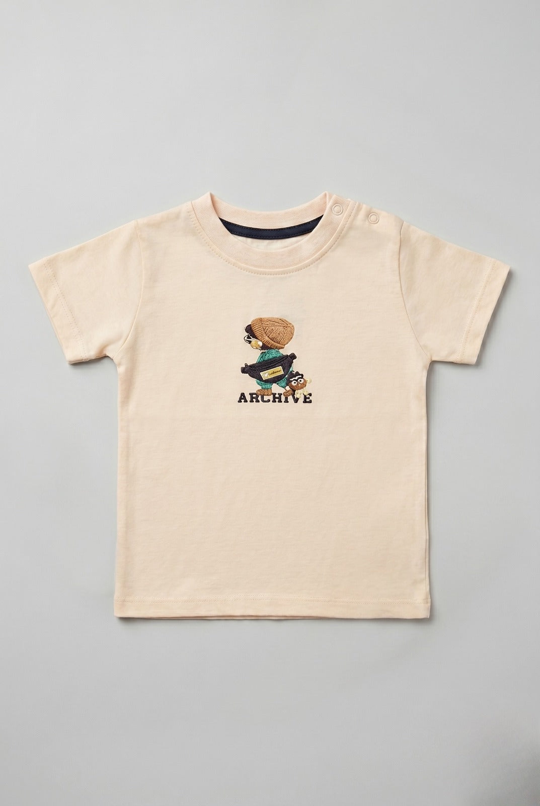 Light Peach Achive Boy Print Half Sleeves T-Shirt For Boys Main image