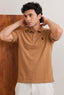 Choclate Brown Dri-Fit Fabric Polo For Mens