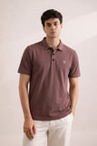 Purple Dri-Fit Fabric Polo For Mens