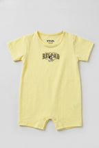 Yellow Reload Mickey Print Half Body Romper For Boys