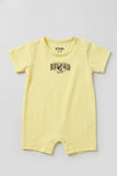 Yellow Reload Mickey Print Half Body Romper For Boys
