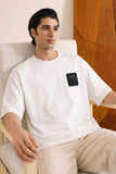 White Fun Print T-Shirt For Men