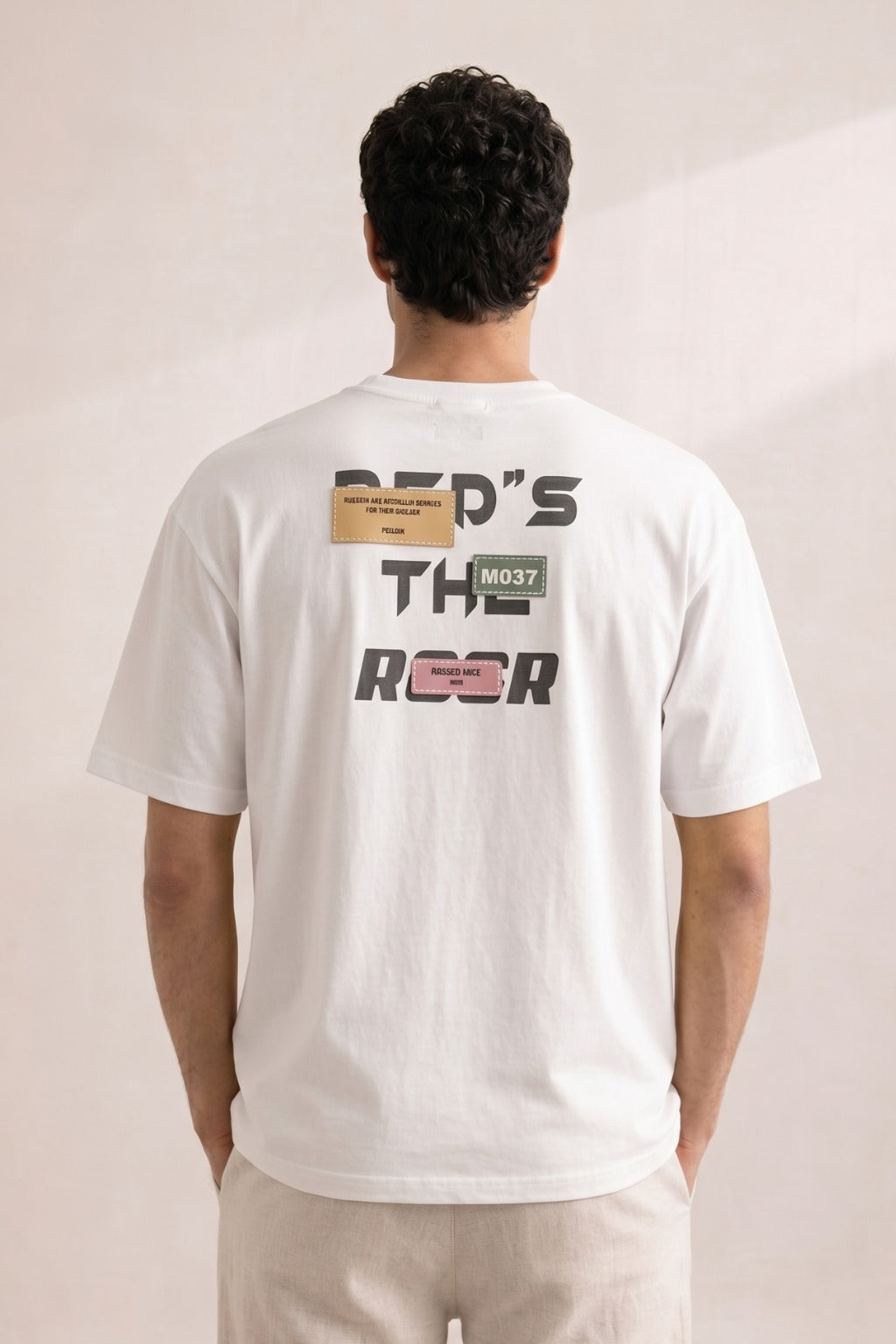 White Fun Print T-Shirt For Men Secondary image