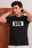 Black RGR Leaf Print T-Shirt For Men