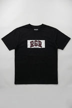 Black RGR Leaf Print T-Shirt For Men