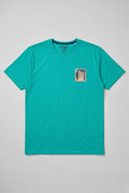 Sky Blue "R" Print T-Shirt For Men
