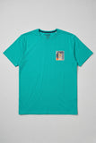 Sky Blue "R" Print T-Shirt For Men