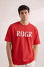 Red Robotic ROGR Print T-Shirt For Men