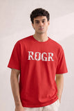 Red Robotic ROGR Print T-Shirt For Men