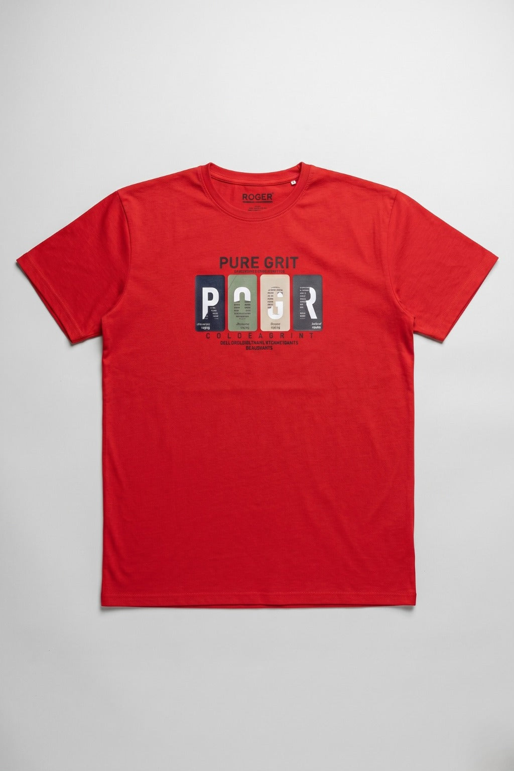 Red Pure Grit ROGR Print T-Shirt For Men Secondary image