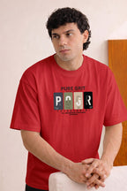 Red Pure Grit ROGR Print T-Shirt For Men