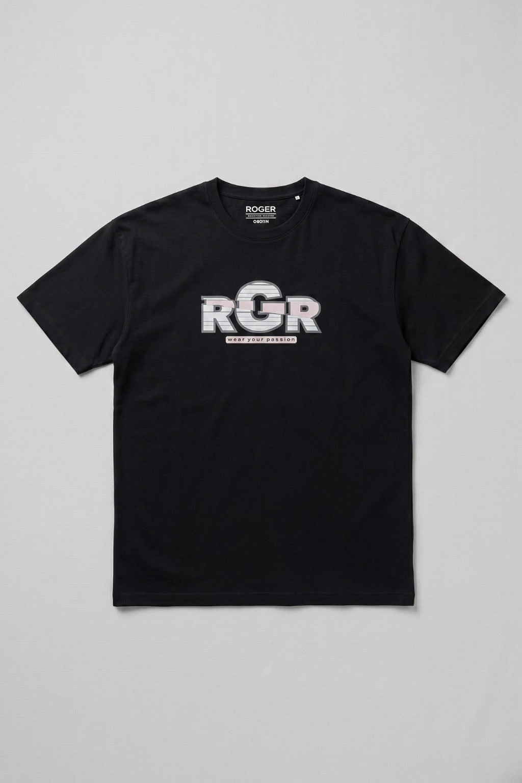 Black RGR Print T-Shirt For Women