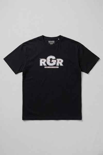 Black RGR Print T-Shirt For Women