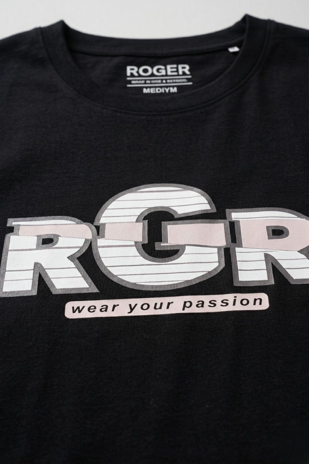 Black RGR Print T-Shirt For Women