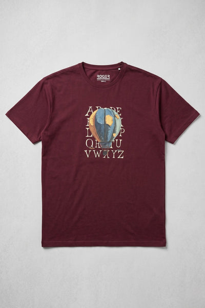Dark Purple Air Balloon Print T-Shirt For Women