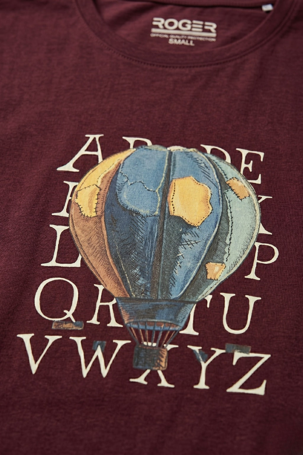 Dark Purple Air Balloon Print T-Shirt For Women