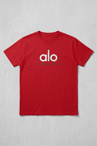 Red ALO Print T-Shirt For Women