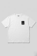 White Blues R Print Polo For Mens