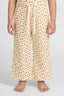 Beige With Red Flowers Print Flapper For Girls
