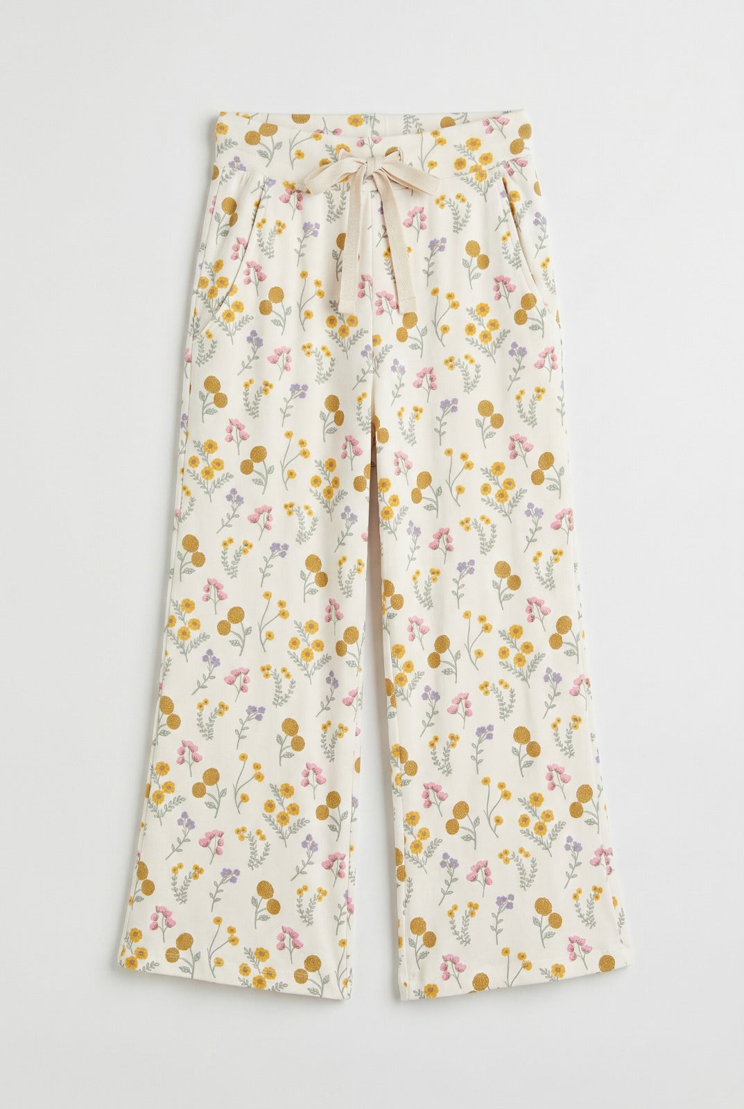 White Flowers Print Flapper For Girls Main image