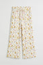 White Flowers Print Flapper For Girls
