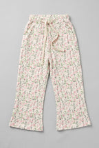 White With Pink Flowers Print Flapper For Girls