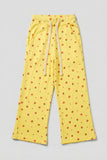 Yellow Apple Print Flapper For Girls