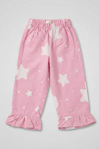 Pink Star Print Flapper For Girls