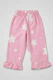 Pink Star Print Flapper For Girls