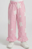 Pink Star Print Flapper For Girls