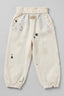 White Heart Star Print Pocket Pajama For Girls