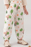 White Trees Print Pocket Pajama For Girls