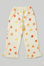 Light Yellow Apple Print Flapper For Girls