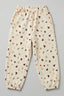 Yellow Heart Love Print Pockets Pajama For Girls