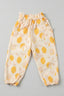 Yellow Lemon Print Pocket Pajama For Girls