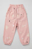 Pink Heart Star Print Pockets Pajama For Girls