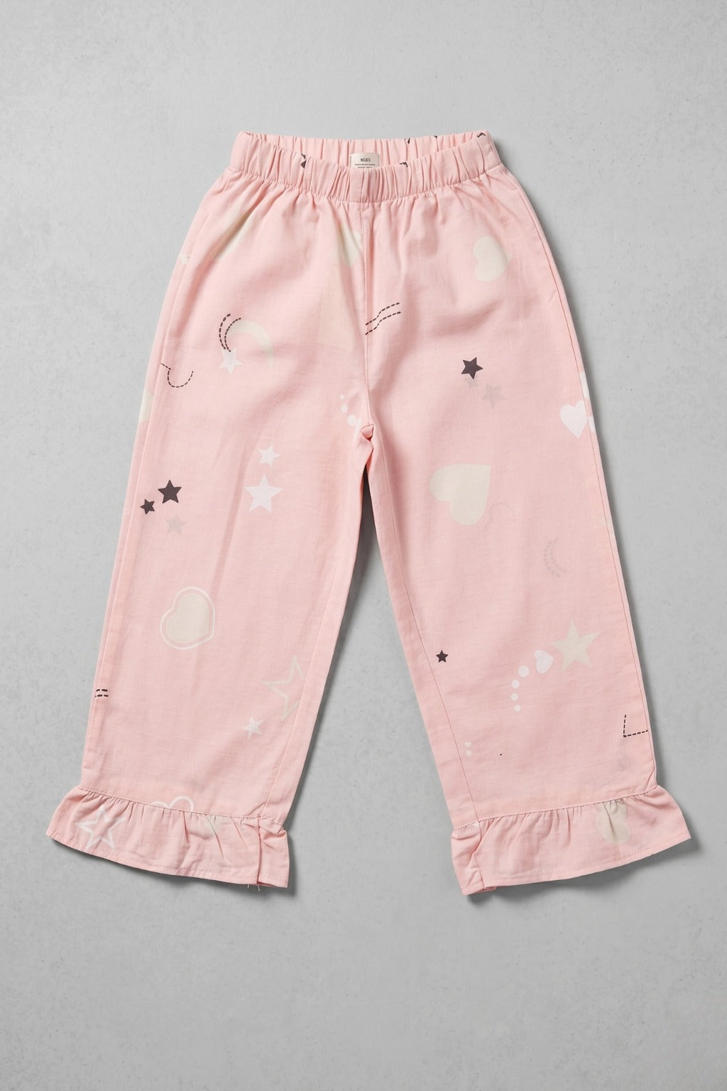 Pink Heart Star Print Flapper For Girls Main image