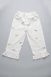 White Airplane Star Print Flapper For Girls
