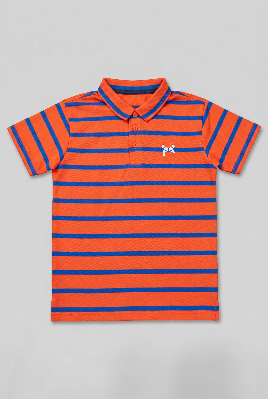 Orange With Blue Stripes Polo For Boys Main image